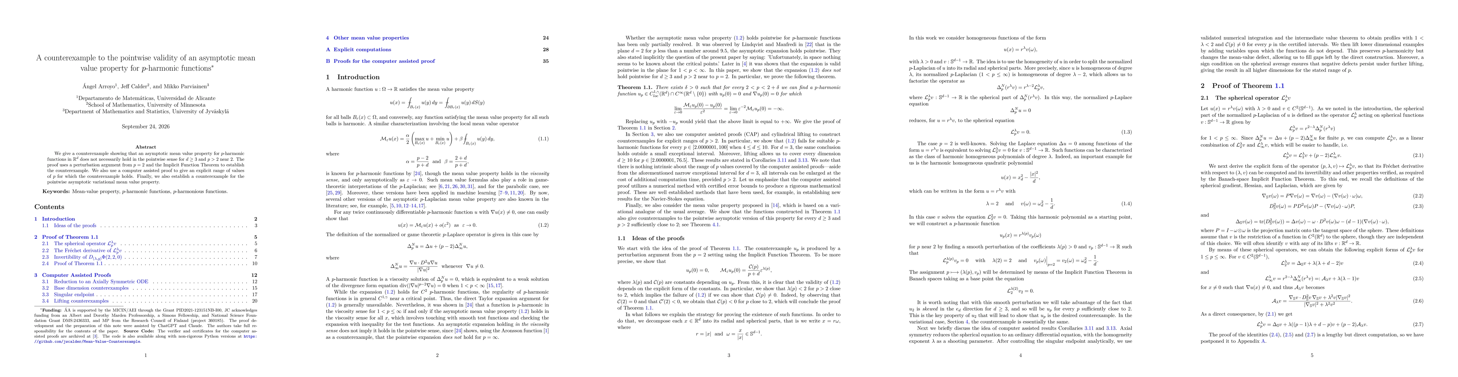 Thumbnail for A counterexample to the pointwise validity of an asymptotic mean value property for $p$-harmonic functions