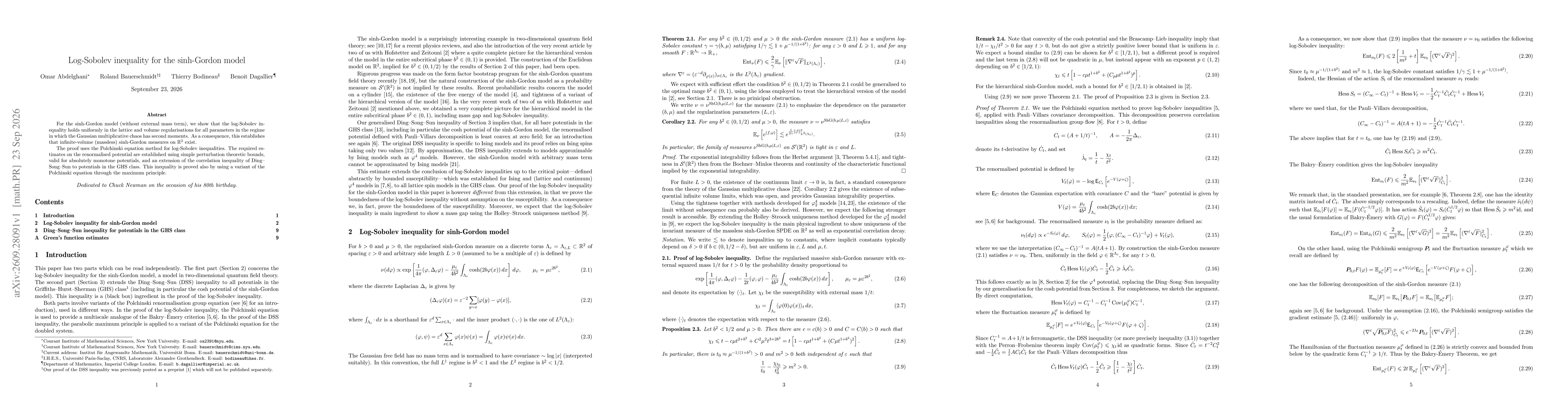 Thumbnail for Log-Sobolev inequality for the sinh-Gordon model
