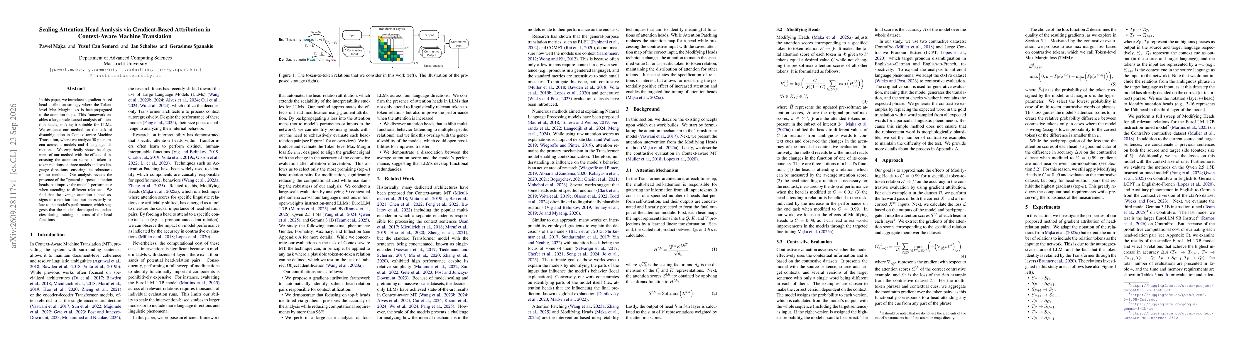 Thumbnail for Scaling Attention Head Analysis via Gradient-Based Attribution in Context-Aware Machine Translation