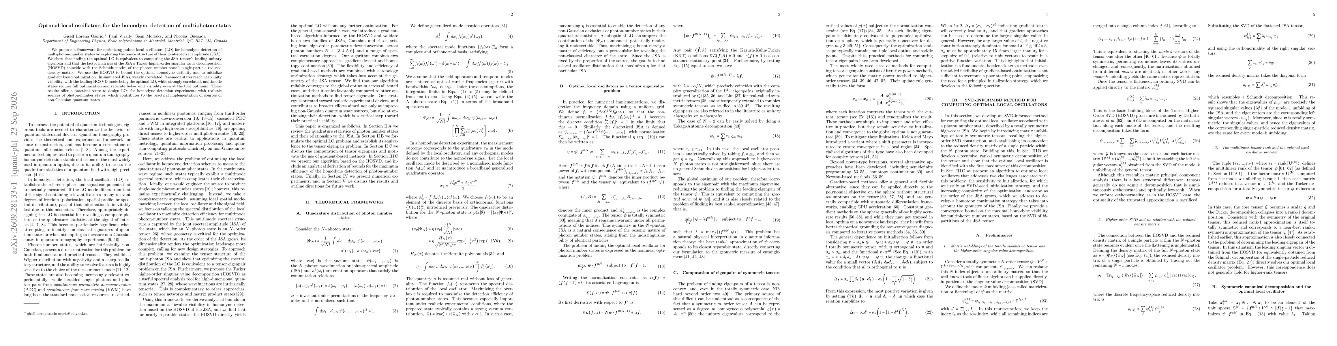 Thumbnail for Optimal local oscillators for the homodyne detection of multiphoton states