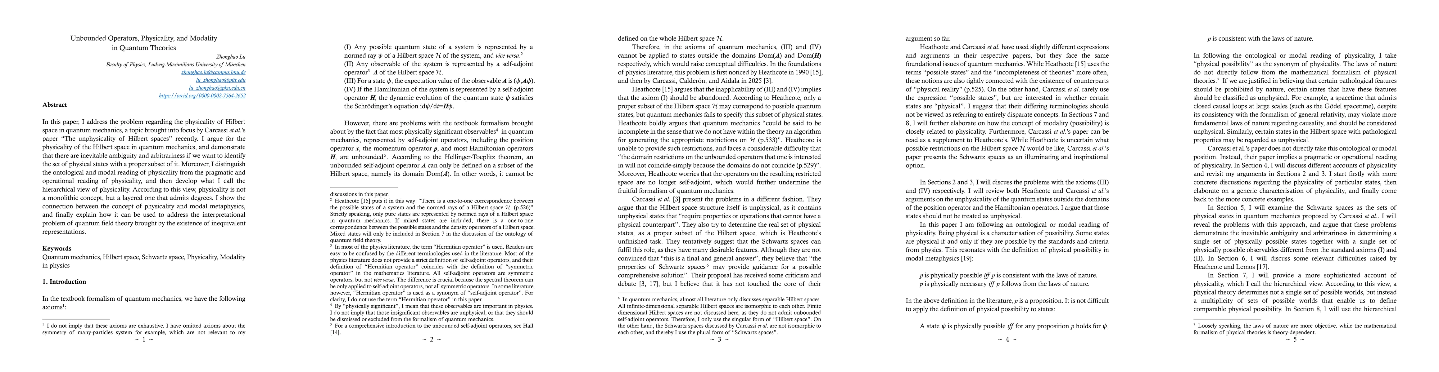 Thumbnail for Unbounded Operators, Physicality, and Modality in Quantum Theories