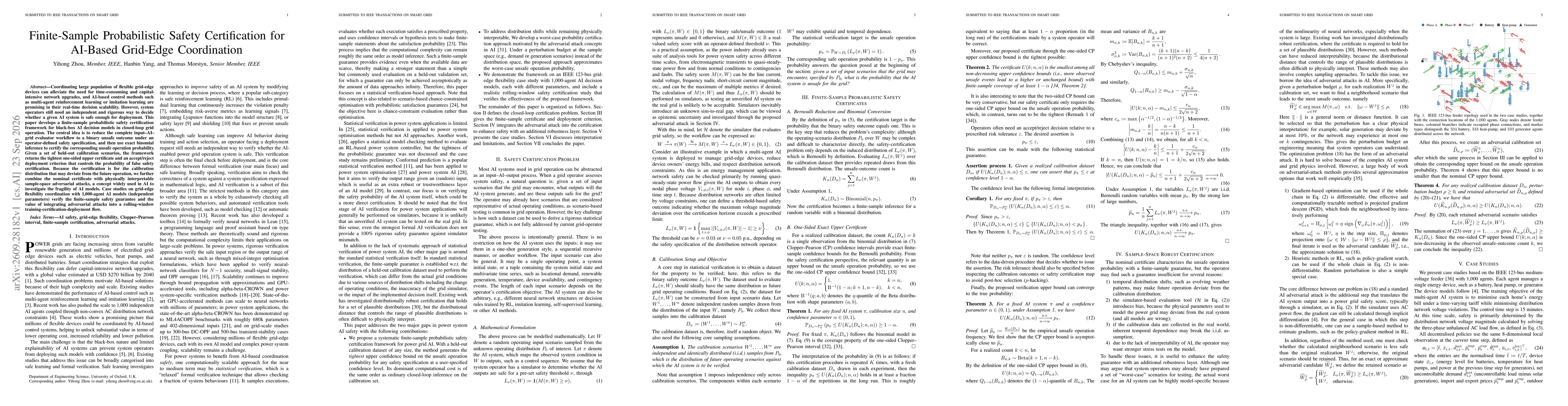 Thumbnail for Finite-Sample Probabilistic Safety Certification for AI-Based Grid-Edge Coordination