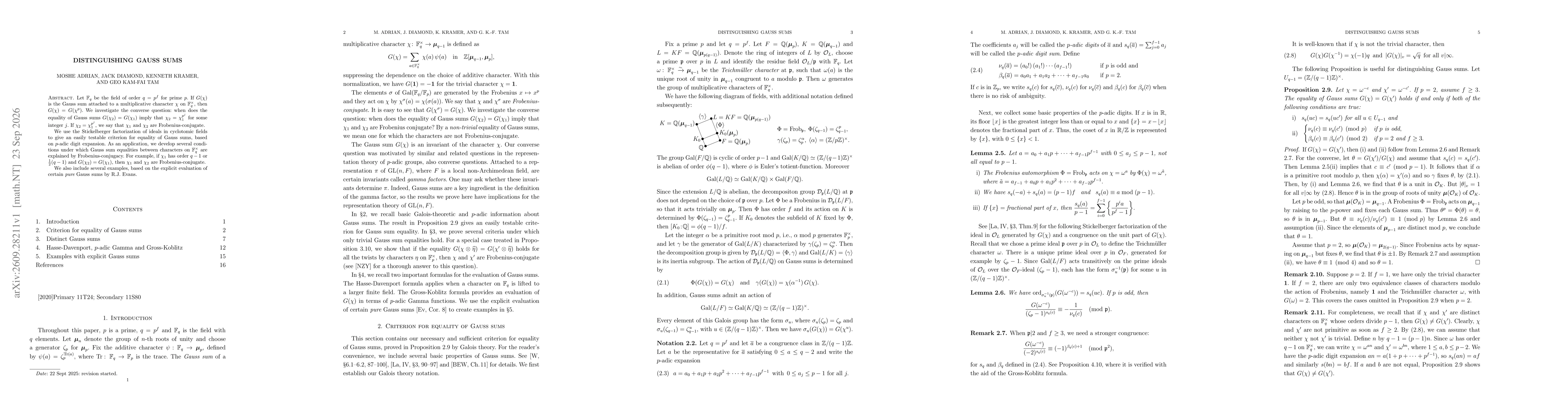 Thumbnail for Distinguishing Gauss sums