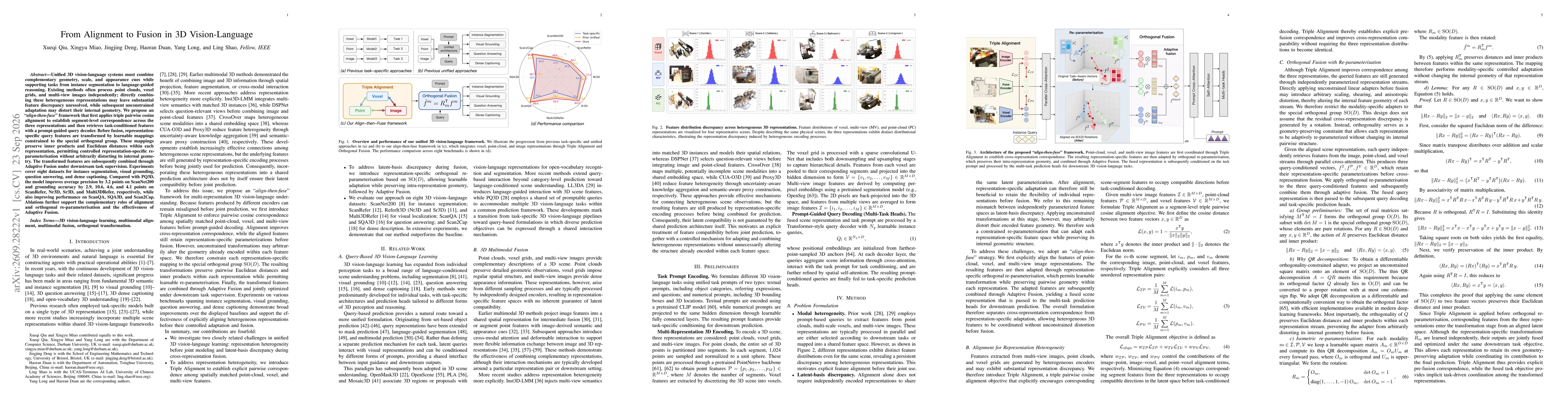 Thumbnail for From Alignment to Fusion in 3D Vision-Language