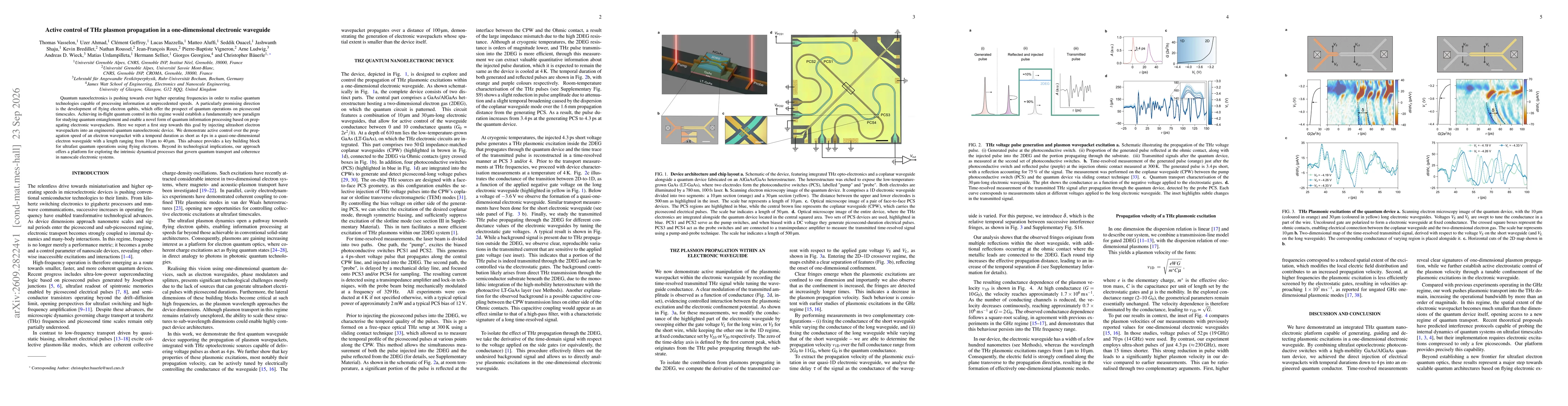 Thumbnail for Active control of THz plasmon propagation in a one-dimensional electronic waveguide