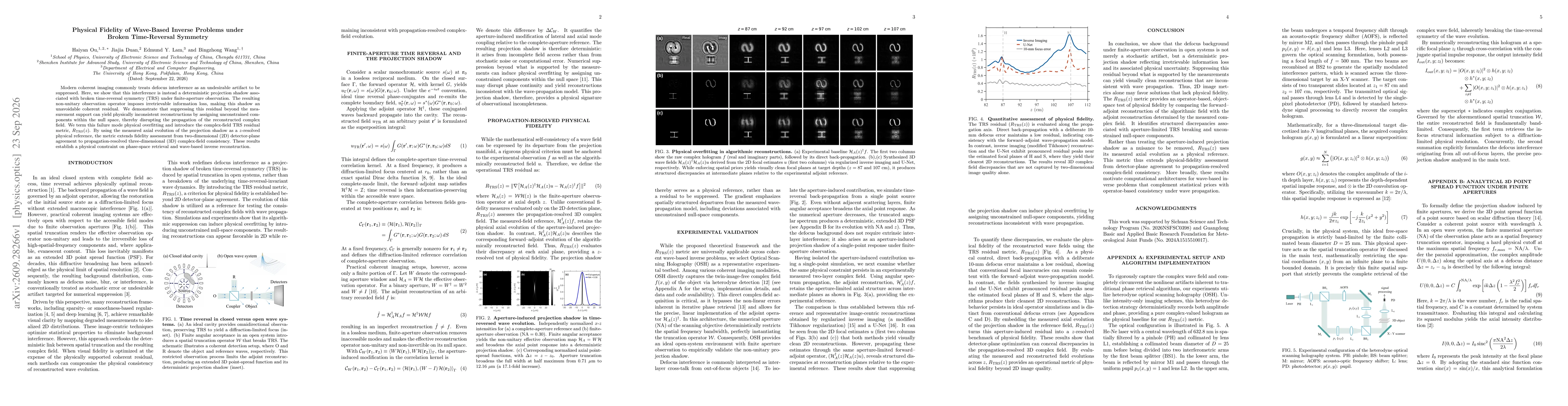 Thumbnail for Physical Fidelity of Wave-Based Inverse Problems under Broken Time-Reversal Symmetry
