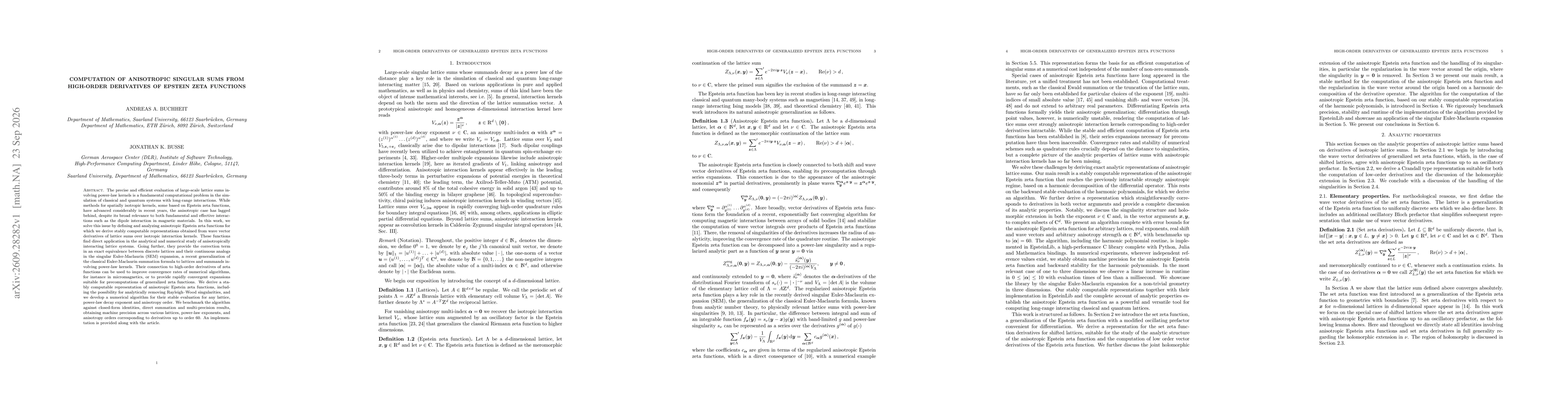 Thumbnail for Computation of anisotropic singular sums from high-order derivatives of Epstein zeta functions