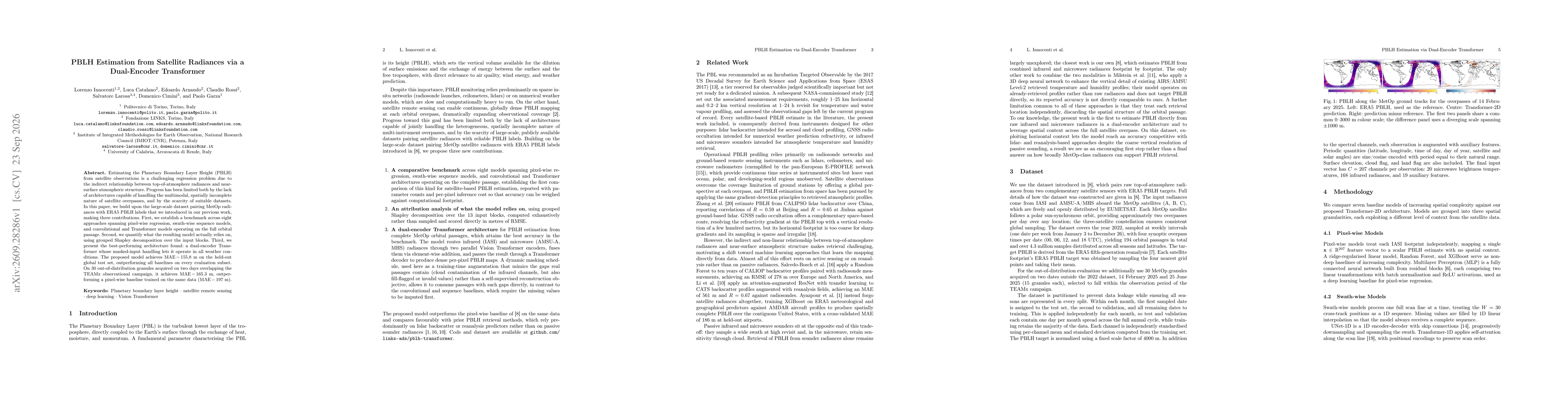 Thumbnail for PBLH Estimation from Satellite Radiances via a Dual-Encoder Transformer