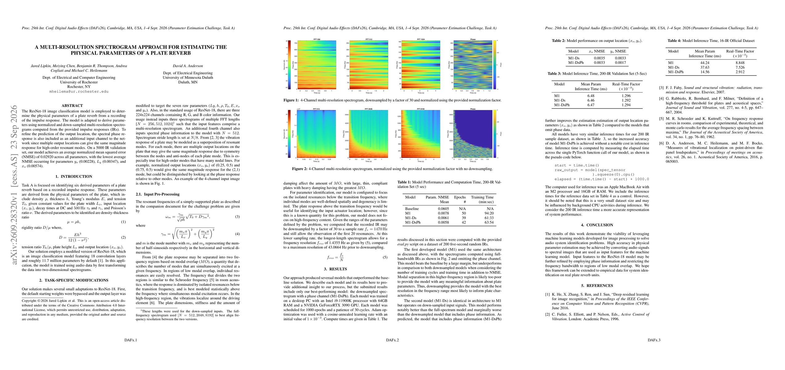 Thumbnail for A multi-resolution spectrogram approach for estimating the physical parameters of a plate reverb