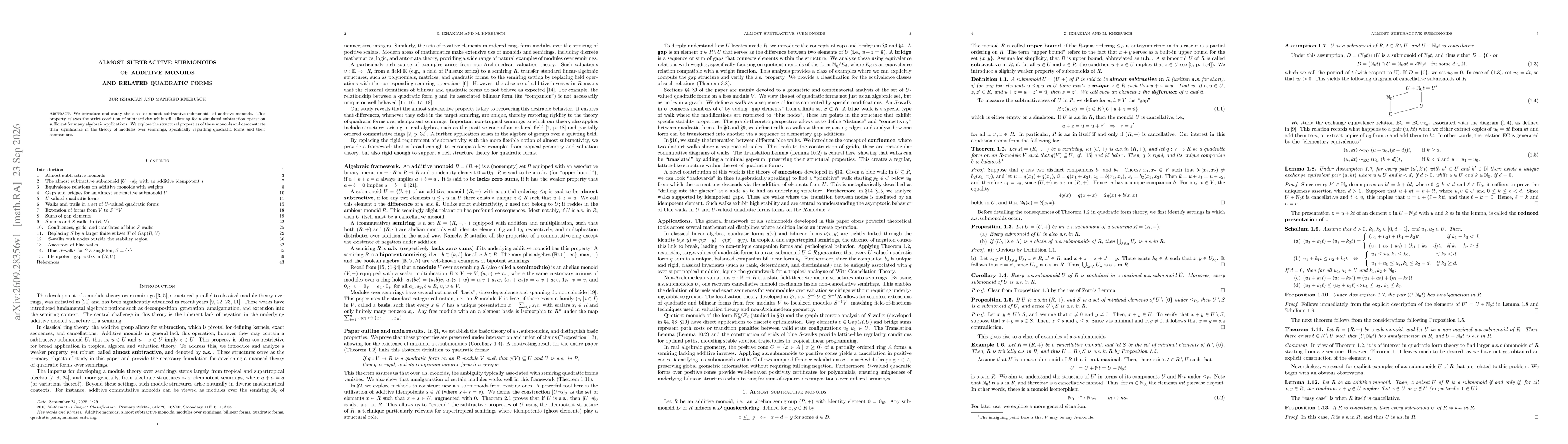 Thumbnail for Almost subtractive submonoids of additive monoids and related quadratic forms