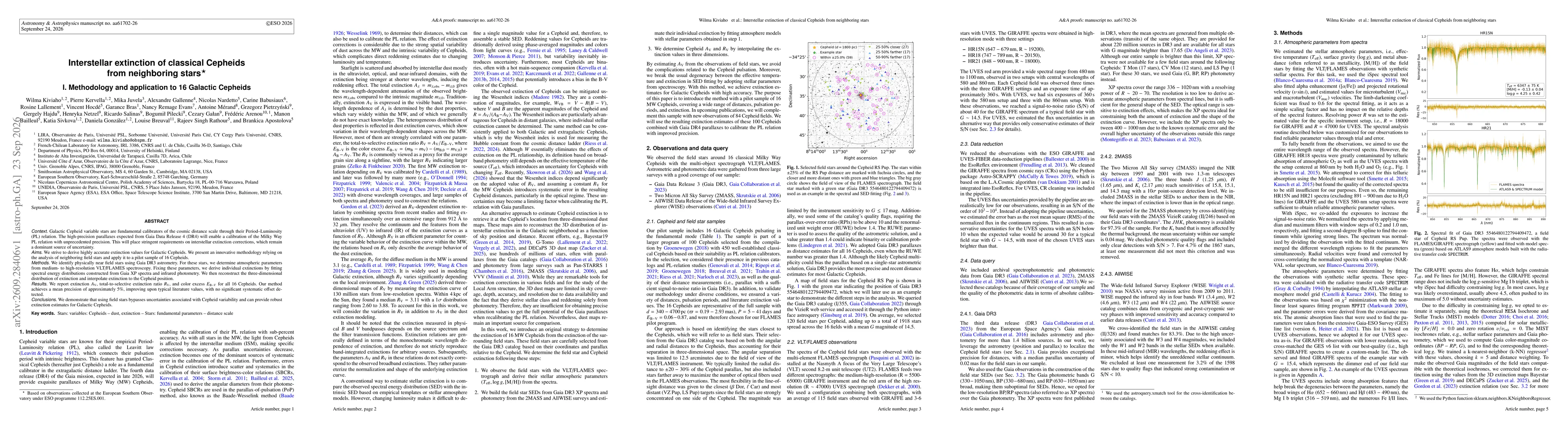 Thumbnail for Interstellar extinction of classical Cepheids from neighboring stars I. Methodology and application to 16 Galactic Cepheids