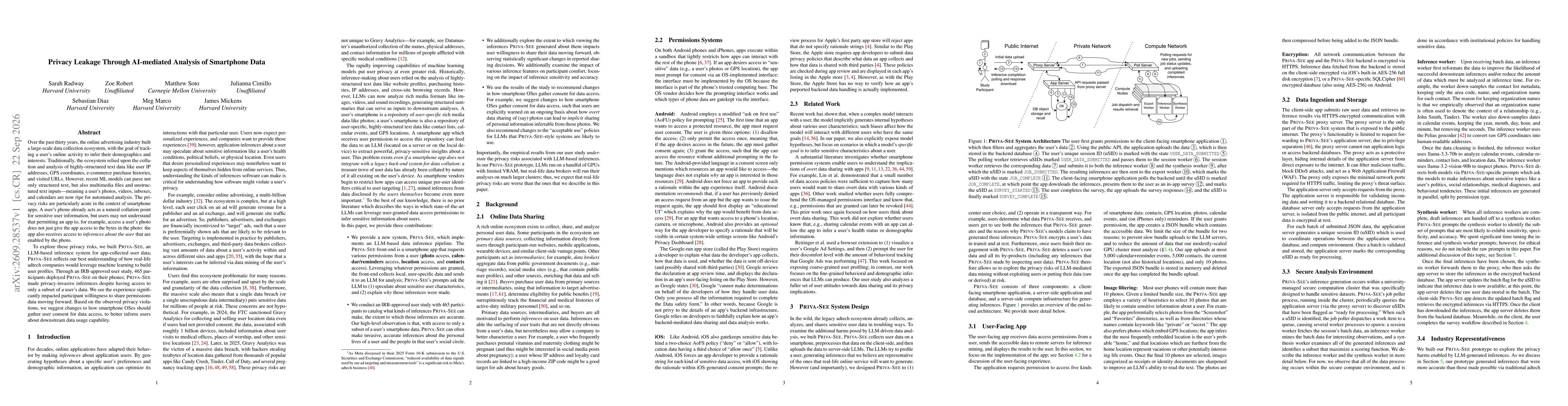 Thumbnail for Privacy Leakage Through AI-mediated Analysis of Smartphone Data