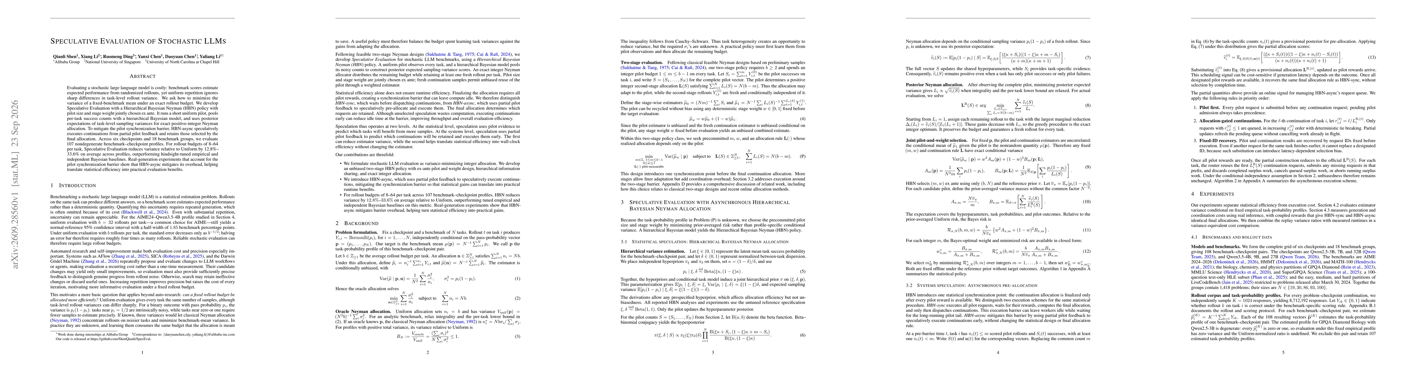 Thumbnail for Speculative Evaluation of Stochastic LLMs