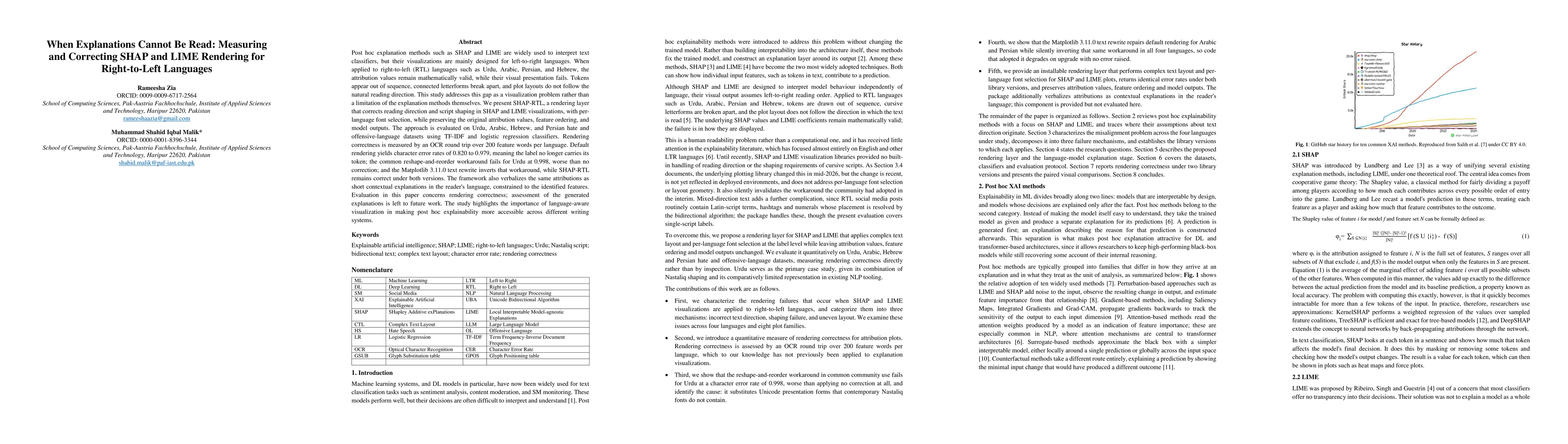 Thumbnail for When Explanations Cannot Be Read: Measuring and Correcting SHAP and LIME Rendering for Right-to-Left Languages