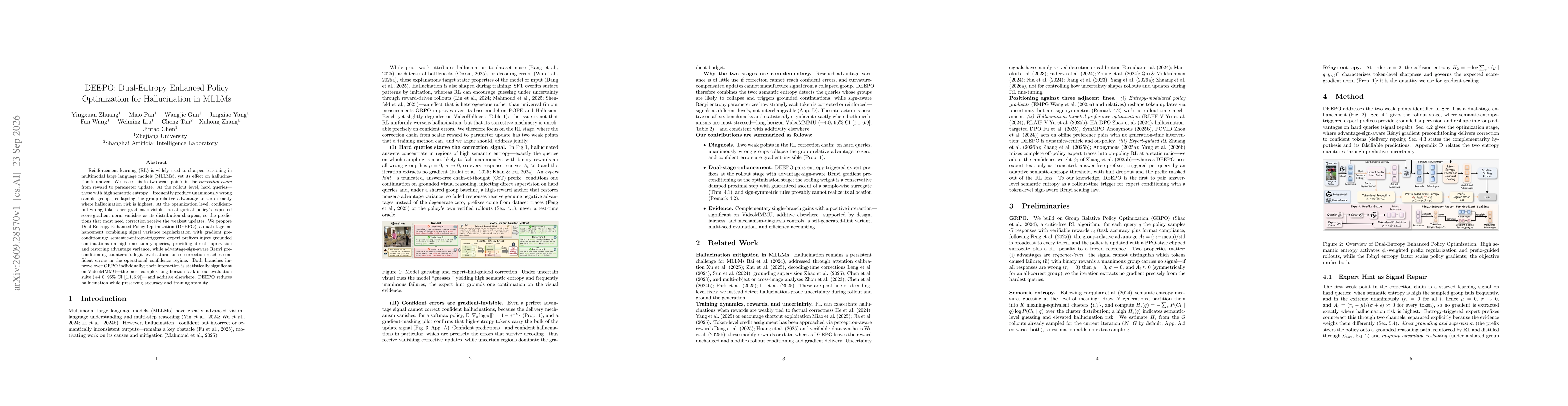 Thumbnail for DEEPO: Dual-Entropy Enhanced Policy Optimization for Hallucination in MLLMs