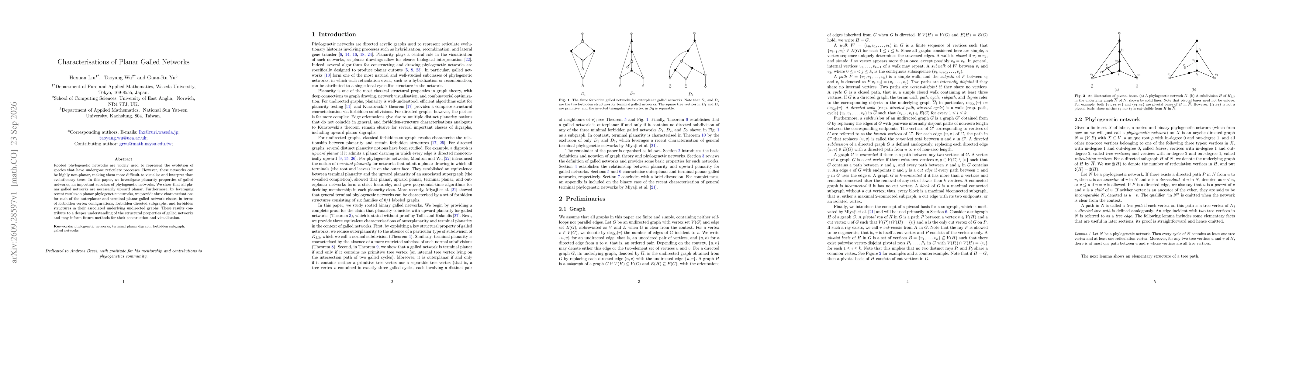 Thumbnail for CharacteriSations of Planar Galled Network