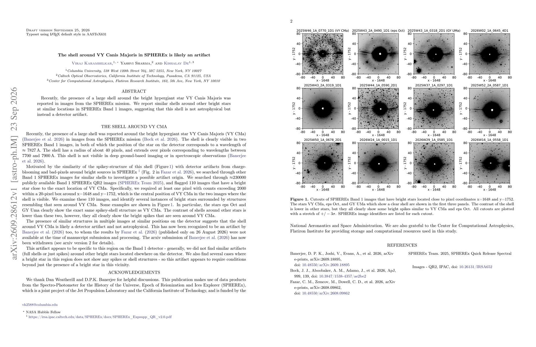 Thumbnail for The shell around VY Canis Majoris in SPHEREx is likely an artifact