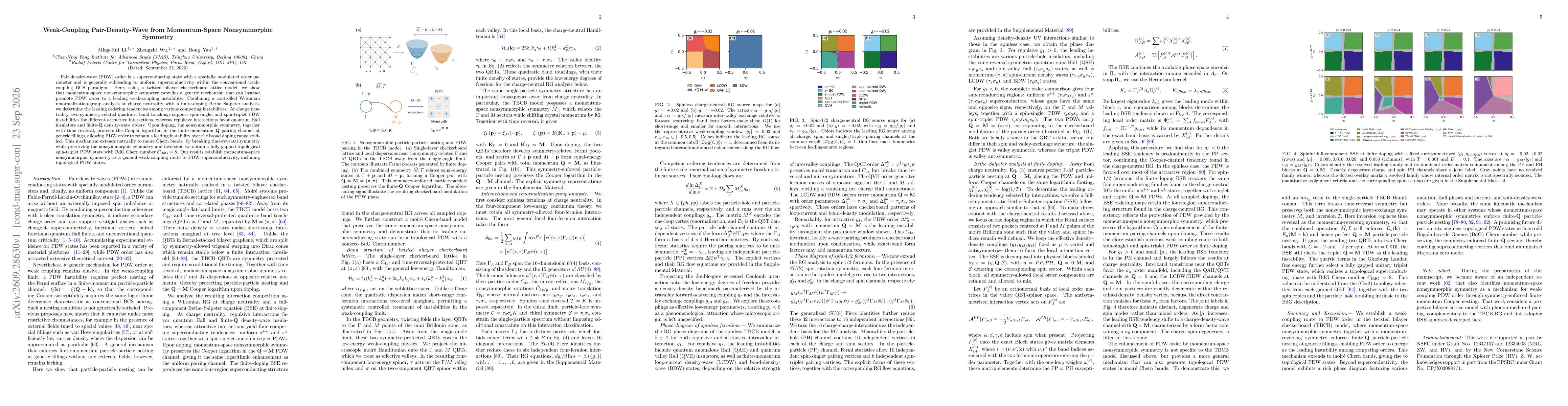 Thumbnail for Weak-Coupling Pair-Density-Wave from Momentum-Space Nonsymmorphic Symmetry