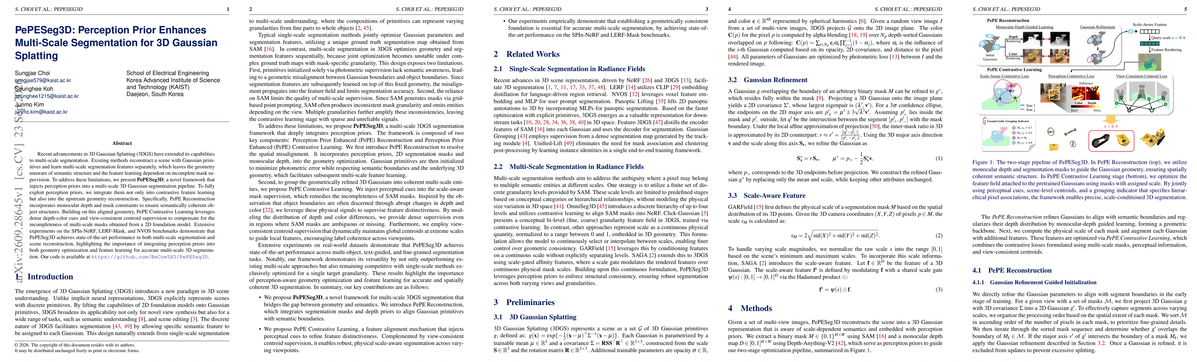 Thumbnail for PePESeg3D: Perception Prior Enhances Multi-Scale Segmentation for 3D Gaussian Splatting