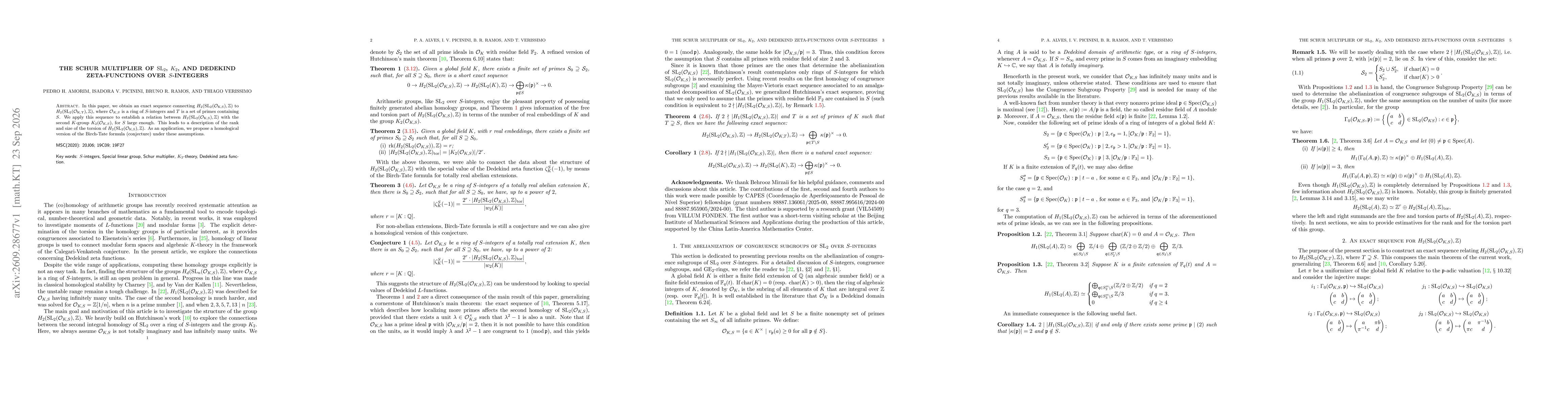 Thumbnail for The Schur multiplier of $\rm{SL}_2$, $K_2$, and Dedekind zeta-functions over $S$-integers
