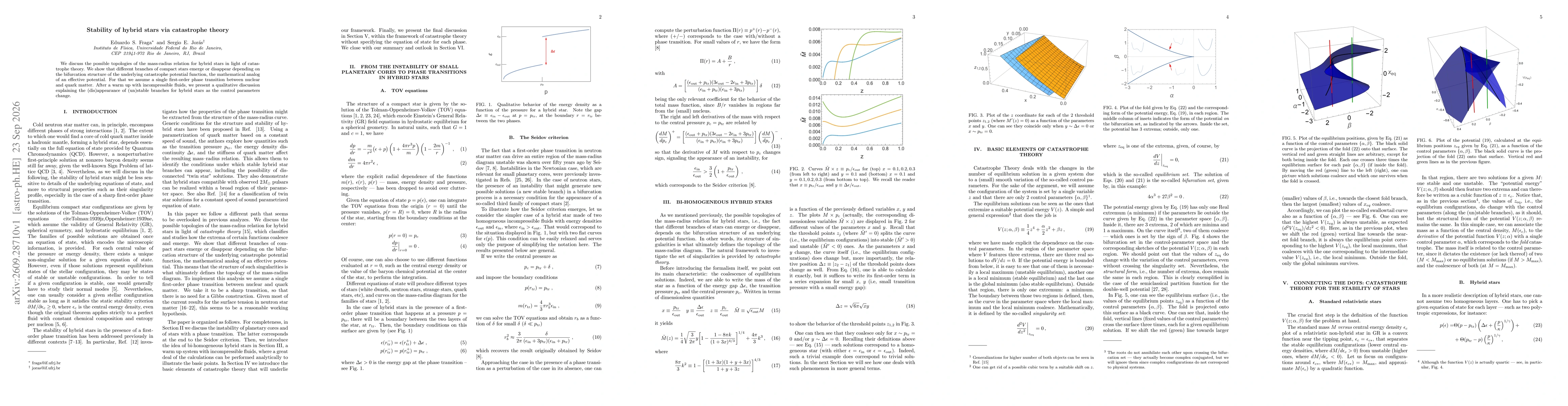 Thumbnail for Stability of hybrid stars via catastrophe theory