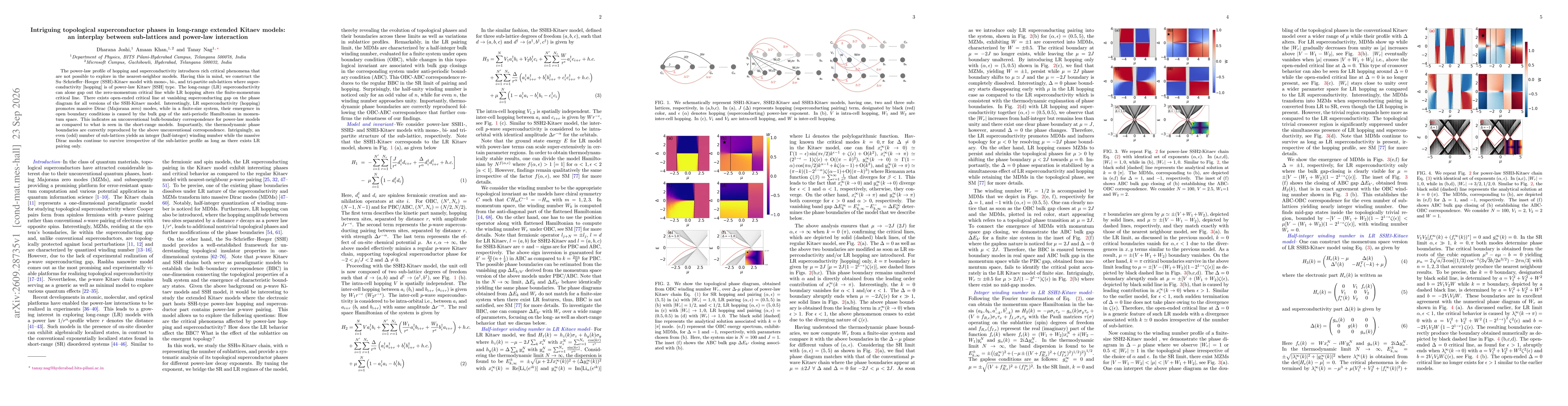 Thumbnail for Intriguing topological superconductor phases in long-range extended Kitaev models: an interplay between sub-lattices and power-law interaction