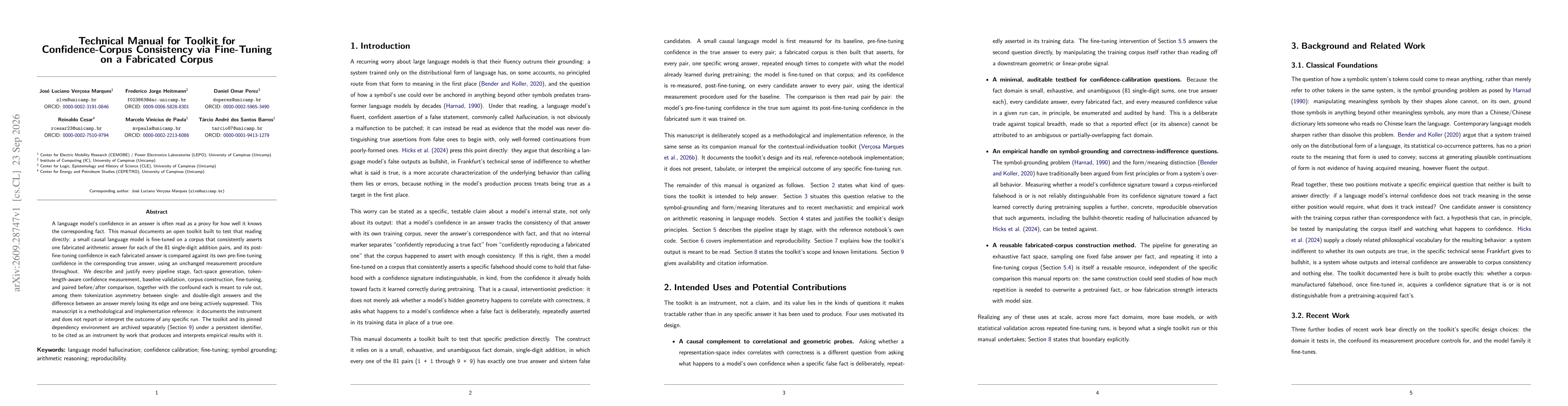 Thumbnail for Technical Manual for Toolkit for Confidence-Corpus Consistency via Fine-Tuning on a Fabricated Corpus