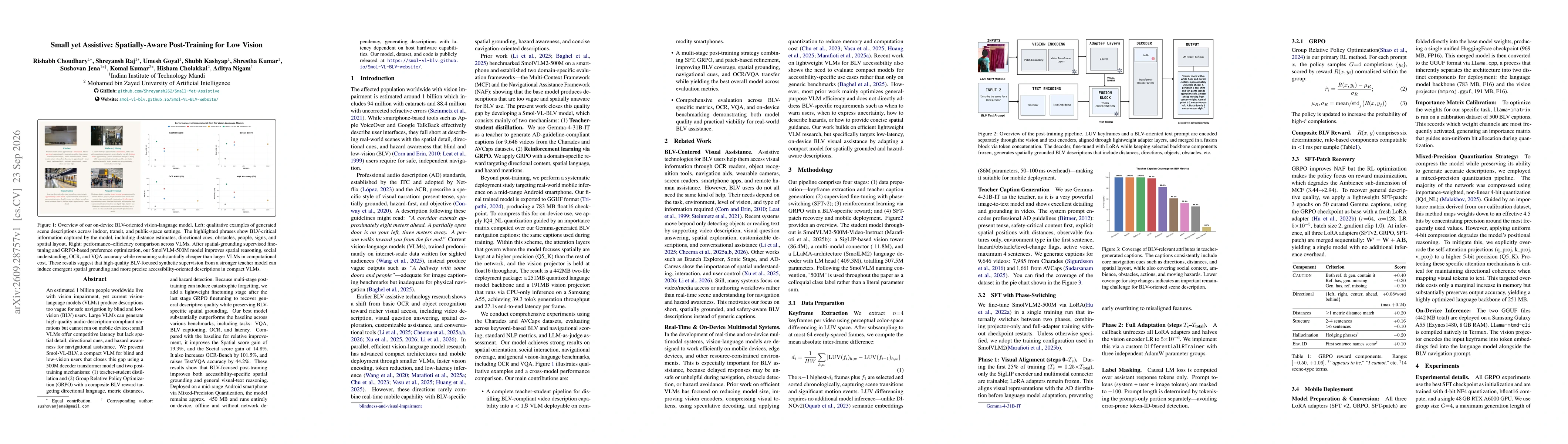 Thumbnail for Small yet Assistive: Spatially-Aware Post-Training for Low Vision