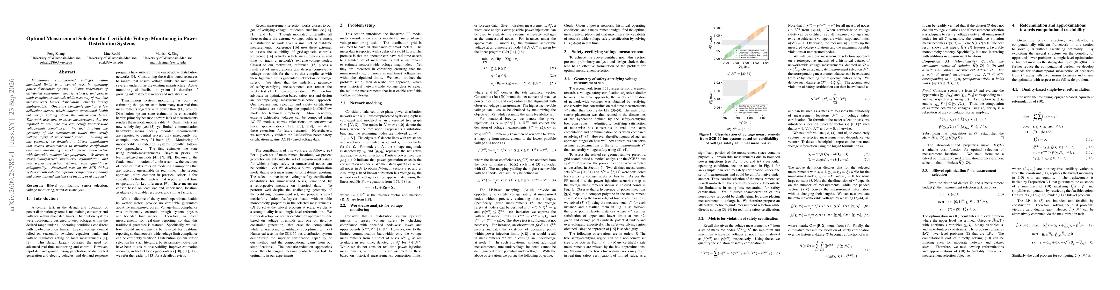 Thumbnail for Optimal Measurement Selection for Certifiable Voltage Monitoring in Power Distribution Systems