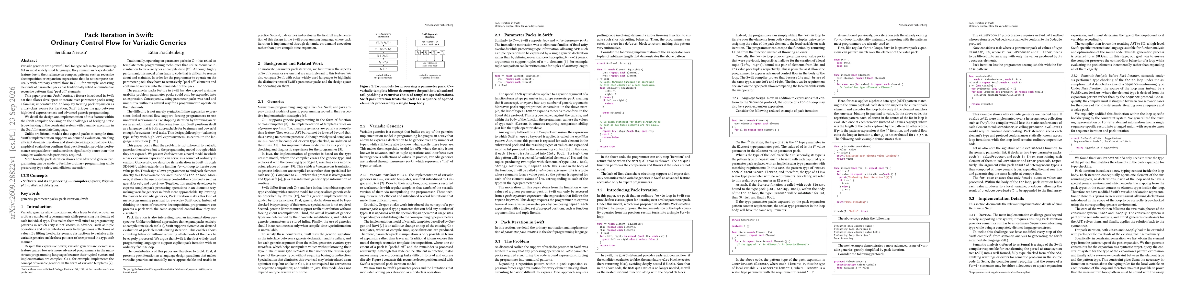 Thumbnail for Pack Iteration in Swift: Ordinary Control Flow for Variadic Generics