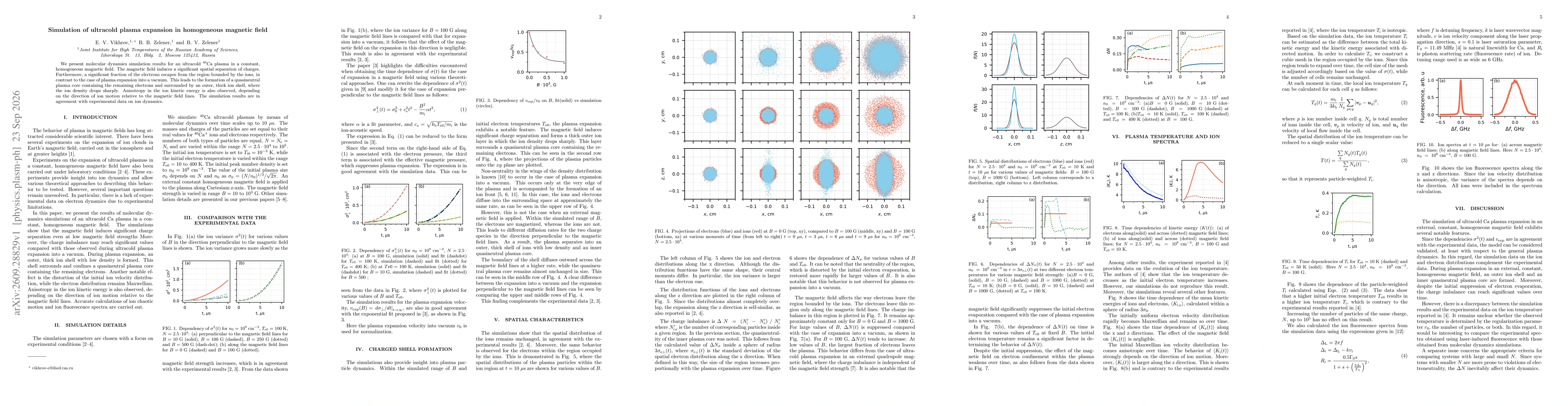 Thumbnail for Simulation of ultracold plasma expansion in homogeneous magnetic field