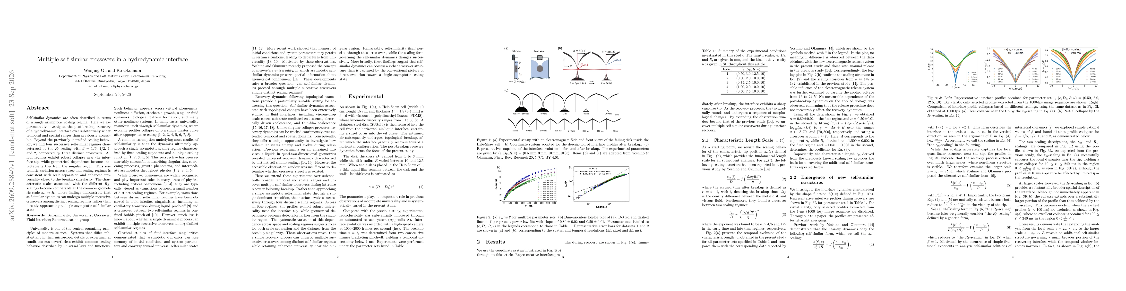 Thumbnail for Multiple self-similar crossovers in a hydrodynamic interface