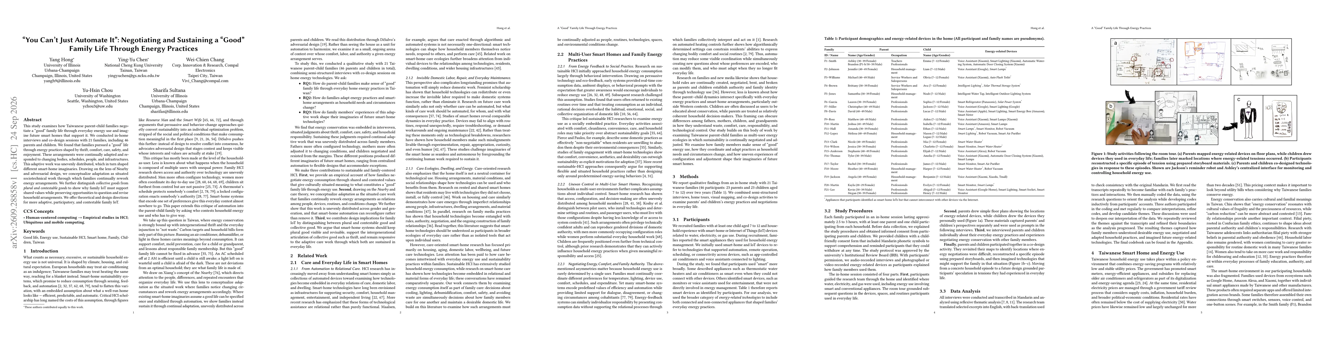 Thumbnail for "You Can't Just Automate It": Negotiating and Sustaining a "Good" Family Life Through Energy Practices