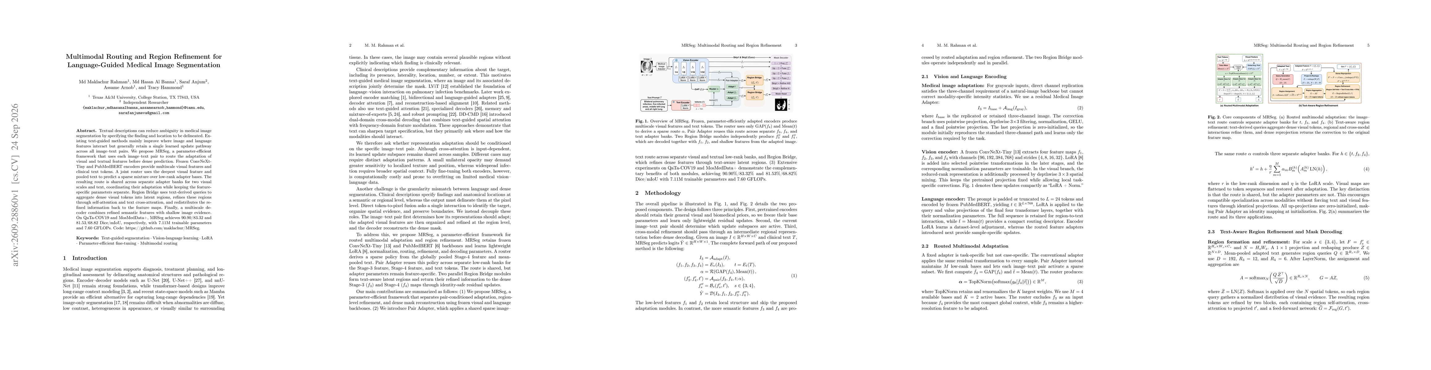 Thumbnail for Multimodal Routing and Region Refinement for Language-Guided Medical Image Segmentation