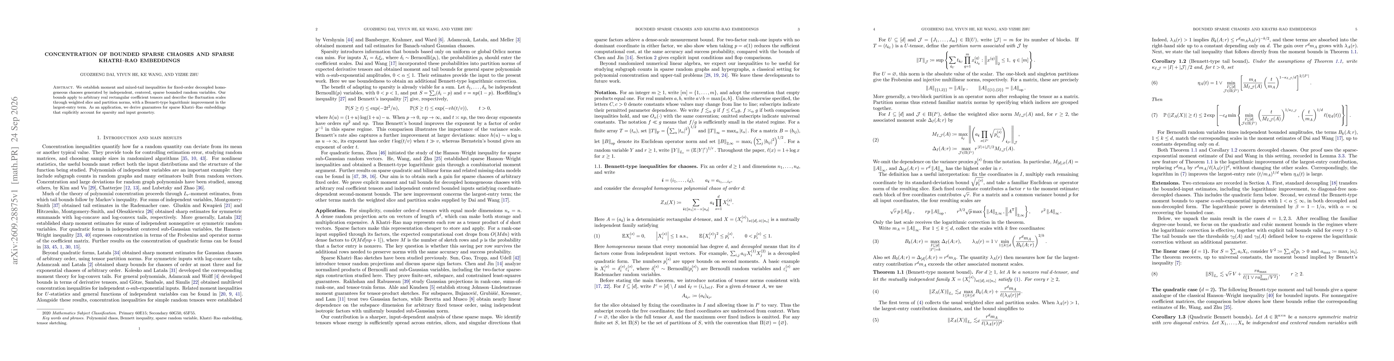 Thumbnail for Concentration of bounded sparse chaoses and sparse Khatri-Rao embeddings
