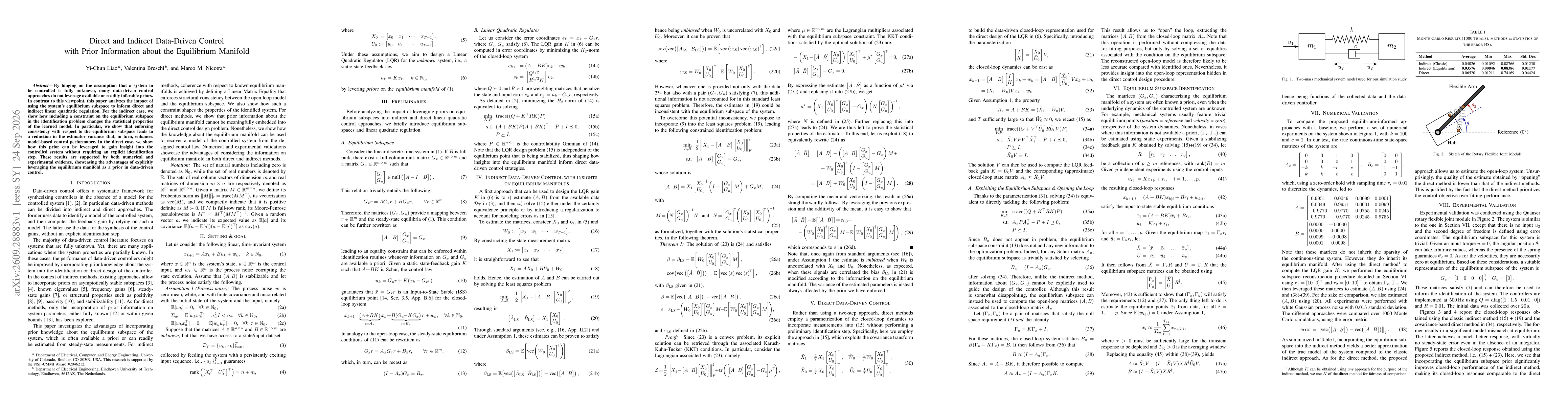 Thumbnail for Direct and Indirect Data-Driven Control with Prior Information about the Equilibrium Manifold