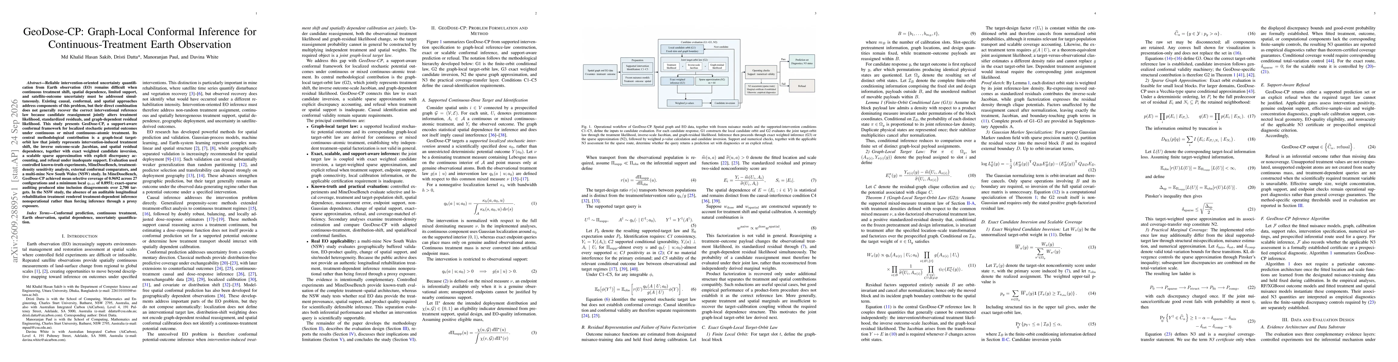 Thumbnail for GeoDose-CP: Graph-Local Conformal Inference for Continuous-Treatment Earth Observation