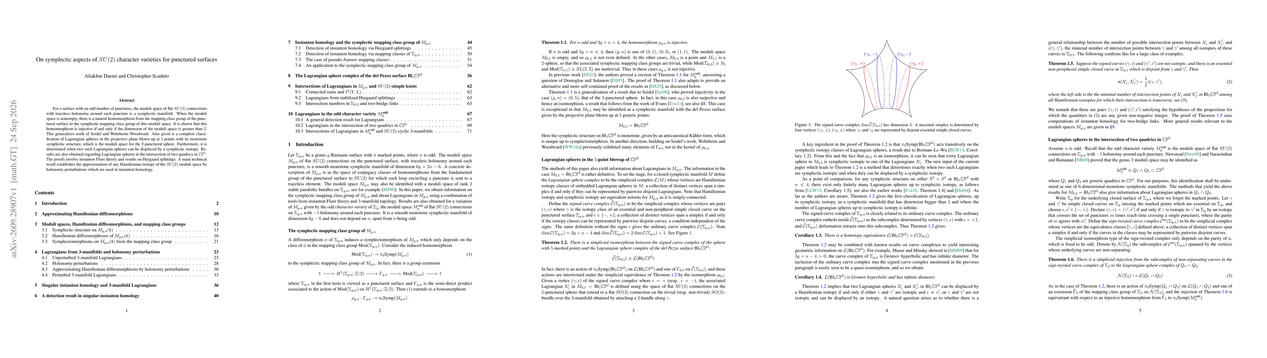 Thumbnail for On symplectic aspects of $SU(2)$ character varieties for punctured surfaces