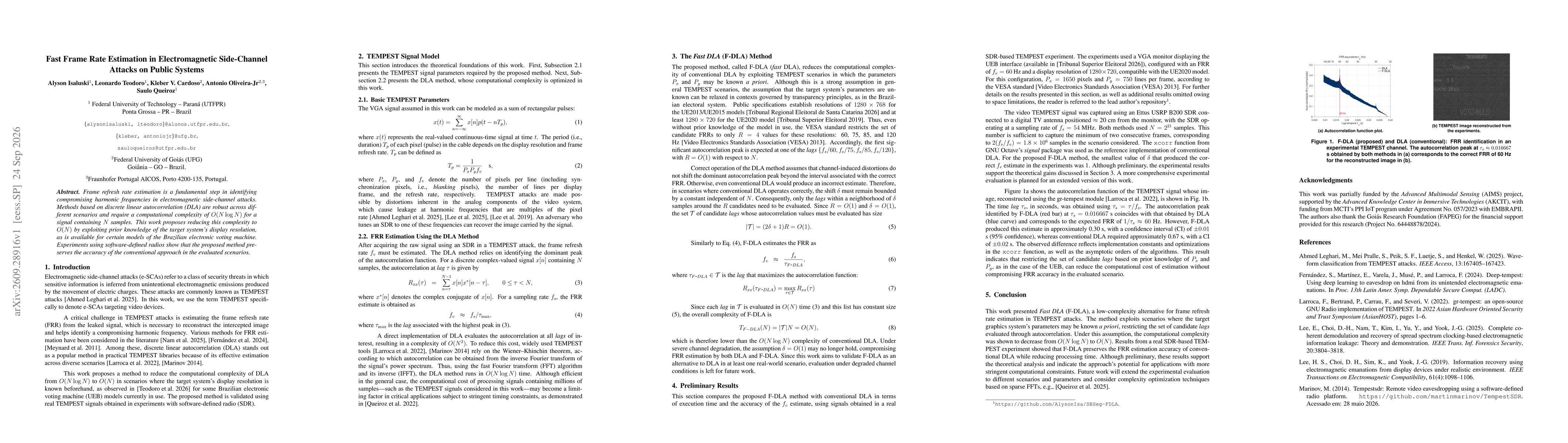 Thumbnail for Fast Frame Rate Estimation in Electromagnetic Side-Channel Attacks on Public Systems