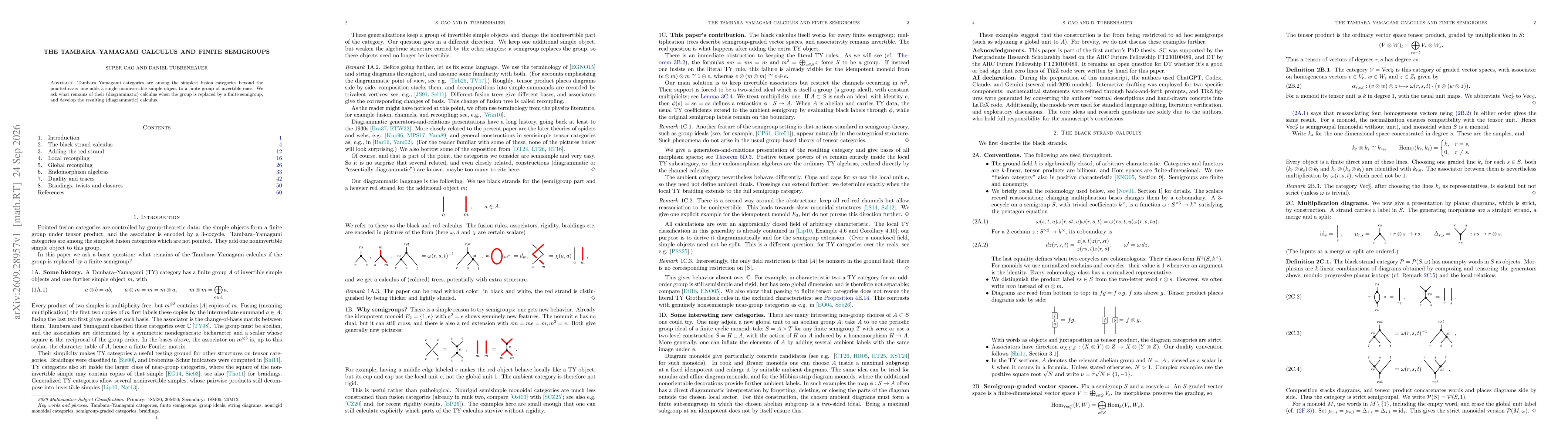 Thumbnail for The Tambara-Yamagami calculus and finite semigroups