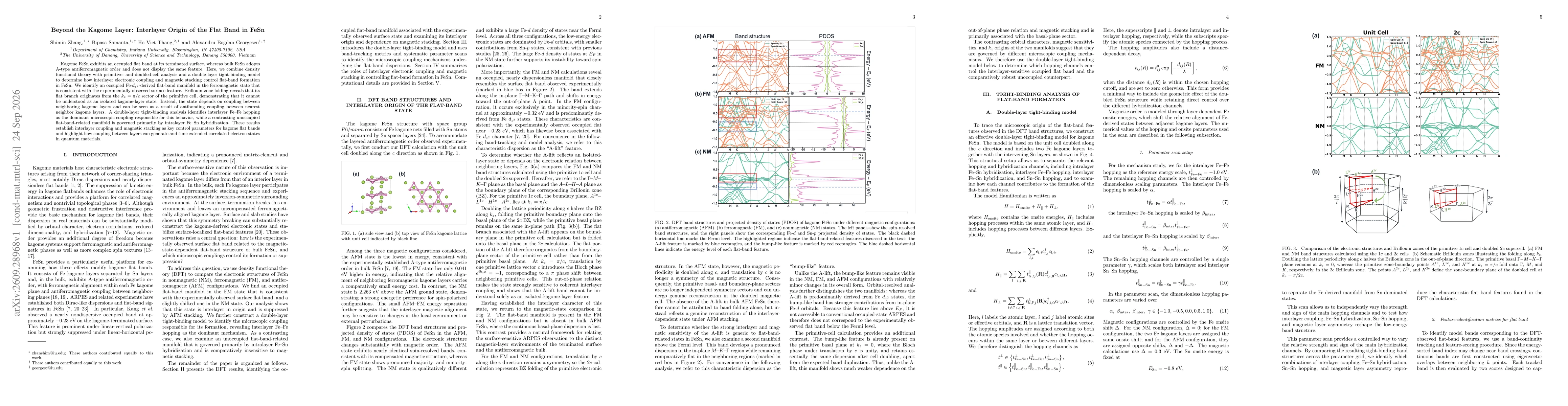 Thumbnail for Beyond the Kagome Layer: Interlayer Origin of the Flat Band in FeSn