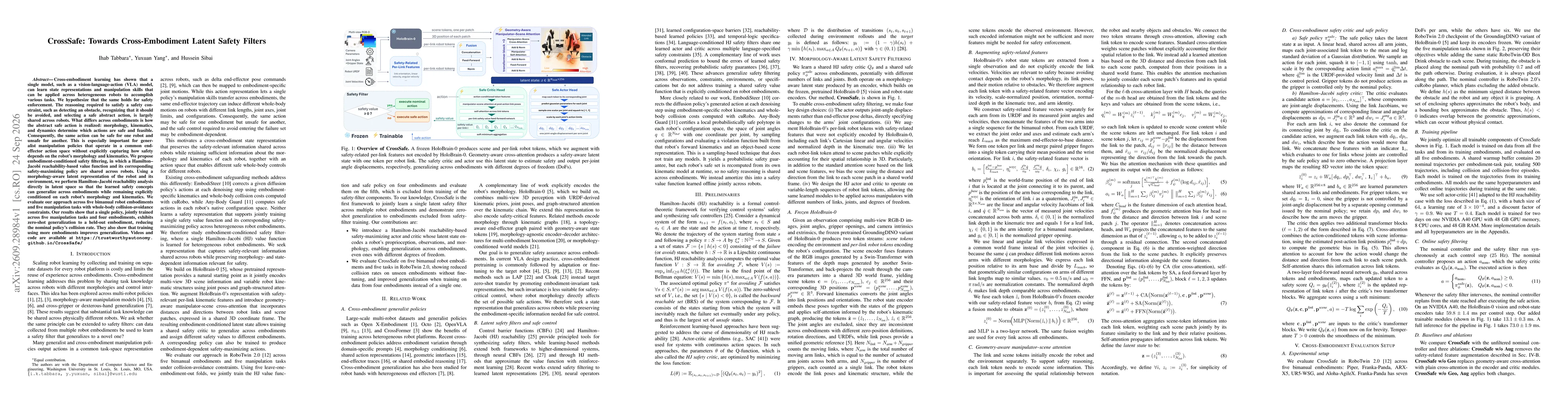 Thumbnail for CrossSafe: Towards Cross-Embodiment Latent Safety Filters