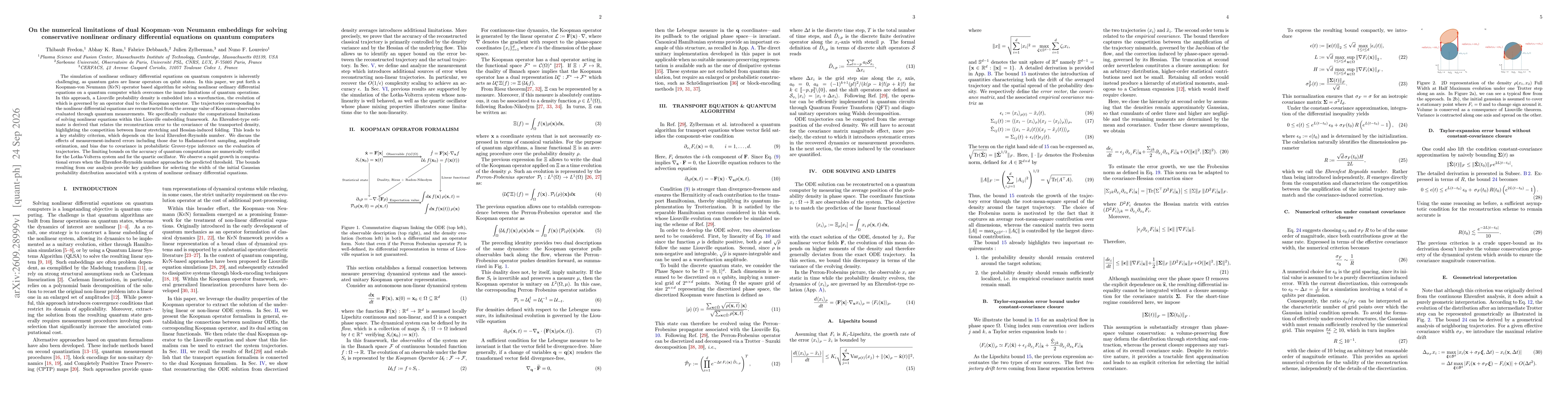 Thumbnail for On the numerical limitations of dual Koopman von Neumann embeddings for solving conservative nonlinear ordinary differential equations on quantum computers
