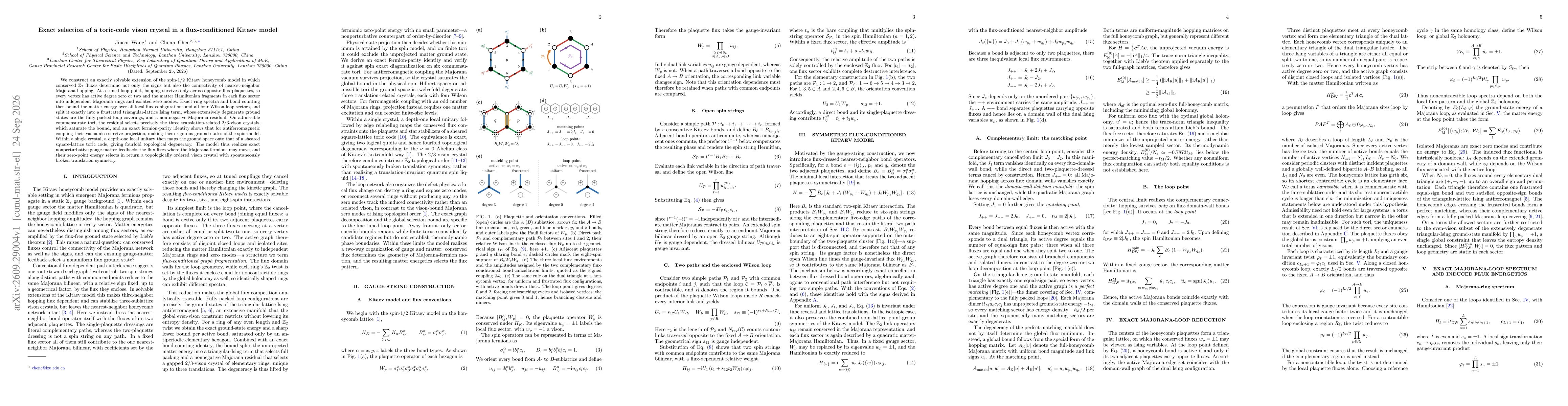 Thumbnail for Exact selection of a toric-code vison crystal in a flux-conditioned Kitaev model