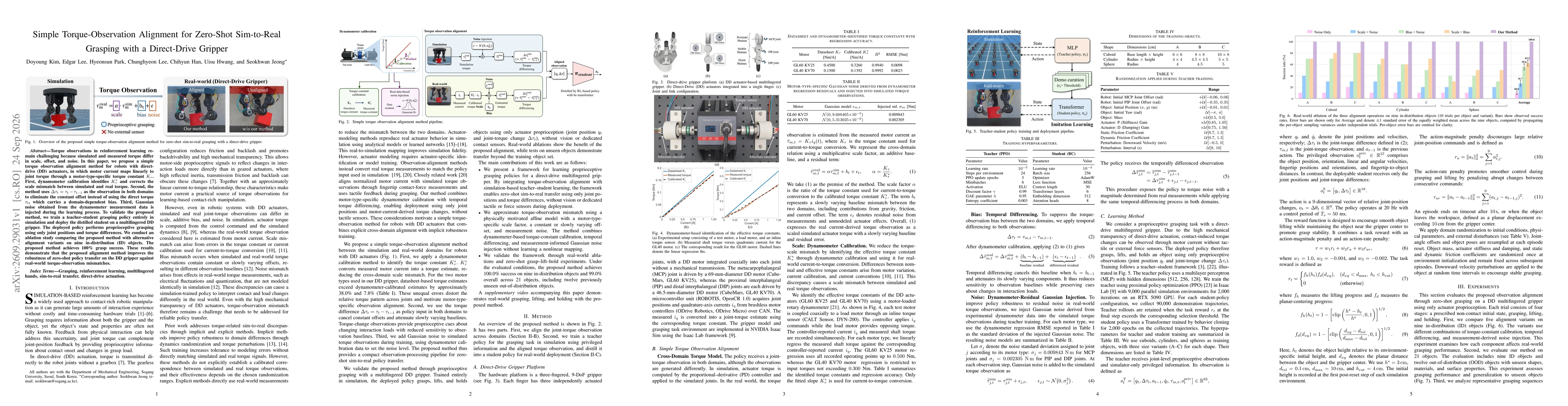 Thumbnail for Simple Torque-Observation Alignment for Zero-Shot Sim-to-Real Grasping with a Direct-Drive Gripper