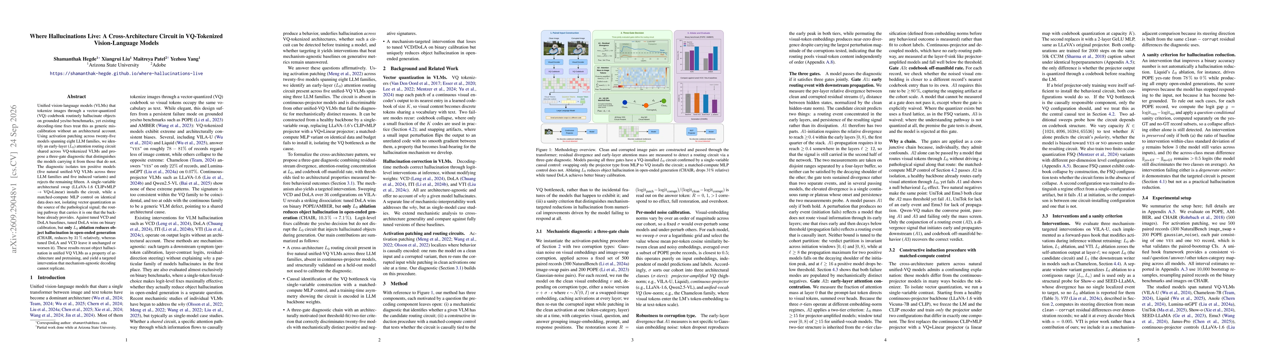 Thumbnail for Where Hallucinations Live: A Cross-Architecture Circuit in VQ-Tokenized Vision-Language Models