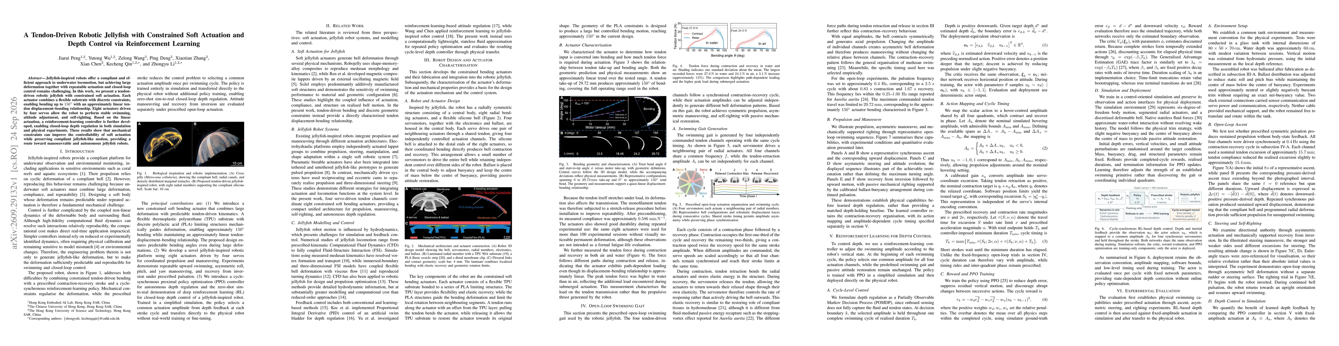 Thumbnail for A Tendon-Driven Robotic Jellyfish with Constrained Soft Actuation and Depth Control via Reinforcement Learning