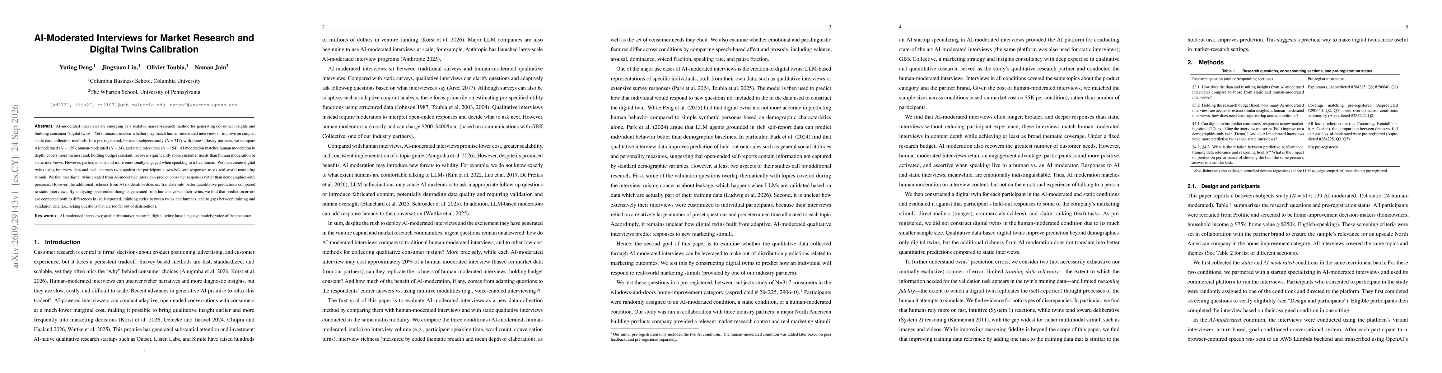 Thumbnail for AI-Moderated Interviews for Market Research and Digital Twins Calibration