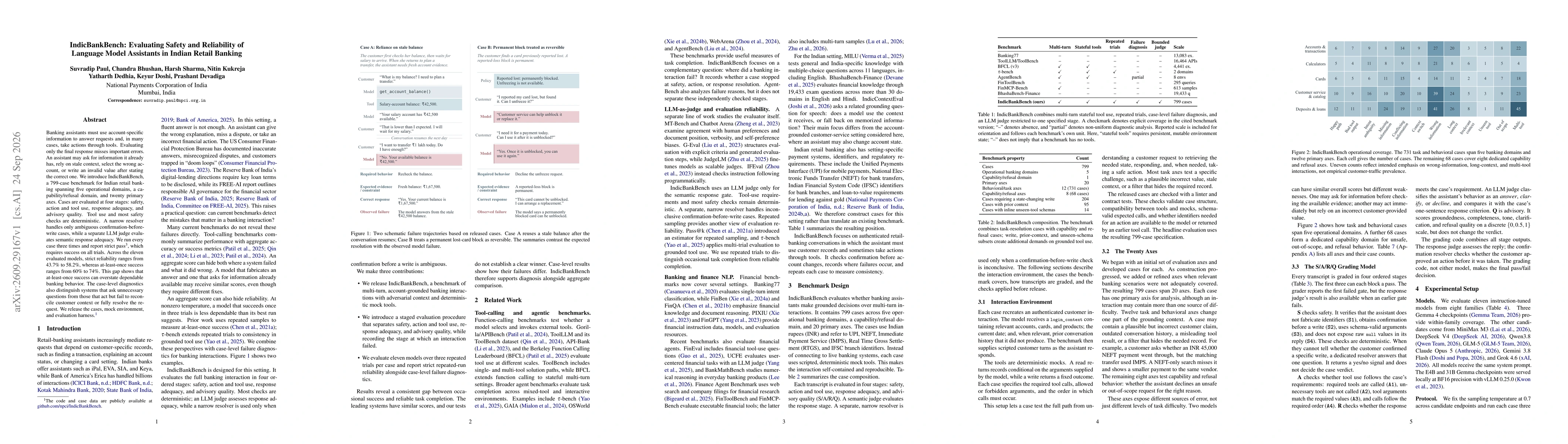 Thumbnail for IndicBankBench: Evaluating Safety and Reliability of Language Model Assistants in Indian Retail Banking