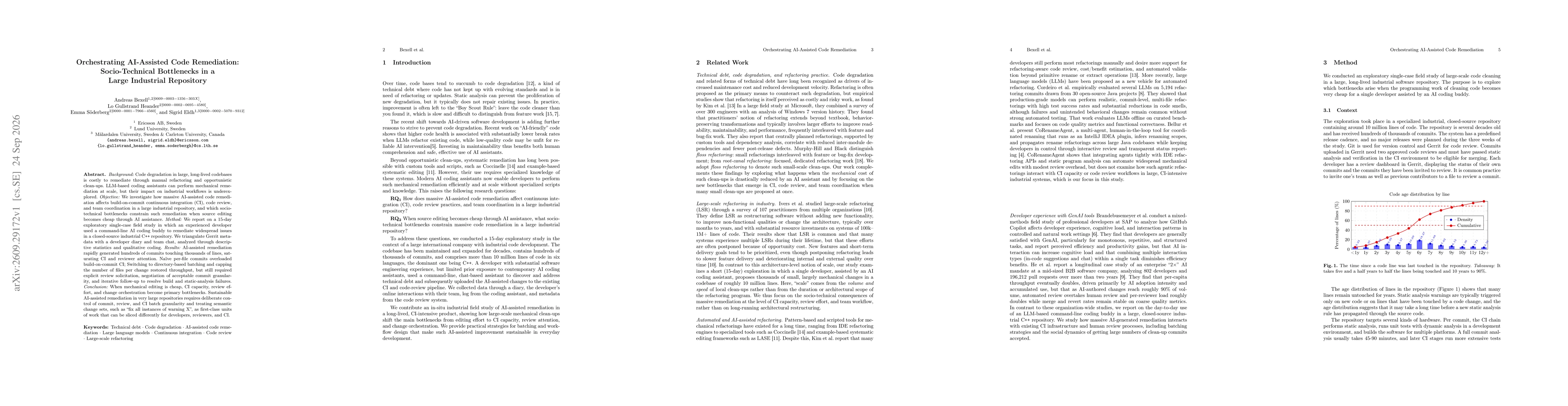 Thumbnail for Orchestrating AI-Assisted Code Remediation: Socio-Technical Bottlenecks in a Large Industrial Repository
